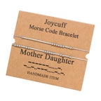 JoycuFF Morse Code   Bracelets for Women Mother Daughter Unique Gifts for Mom Birthday Mother's Day Thanksgiving Day Christmas S