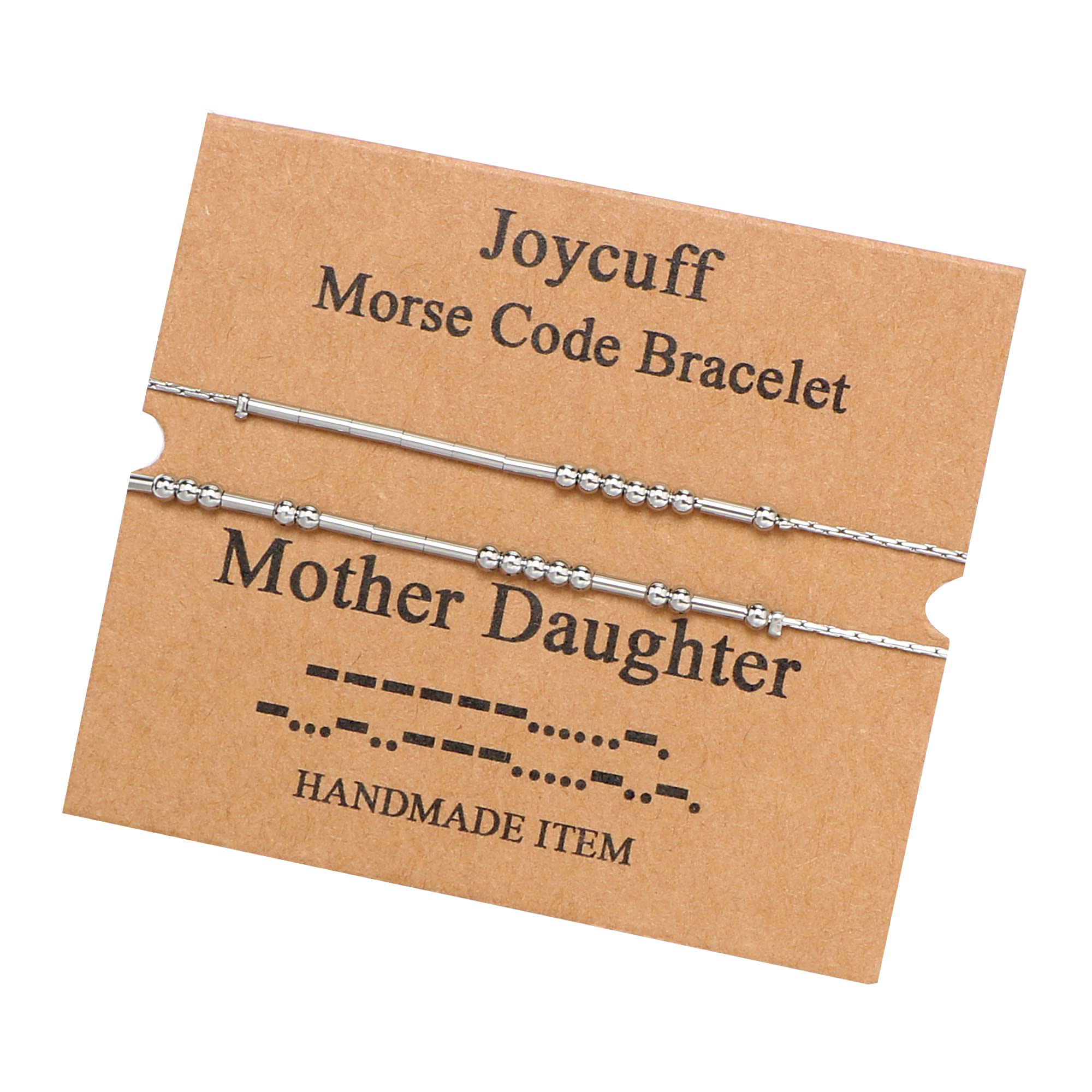JoycuFF Morse Code   Bracelets for Women Mother Daughter Unique Gifts for Mom Birthday Mother's Day Thanksgiving Day Christmas S