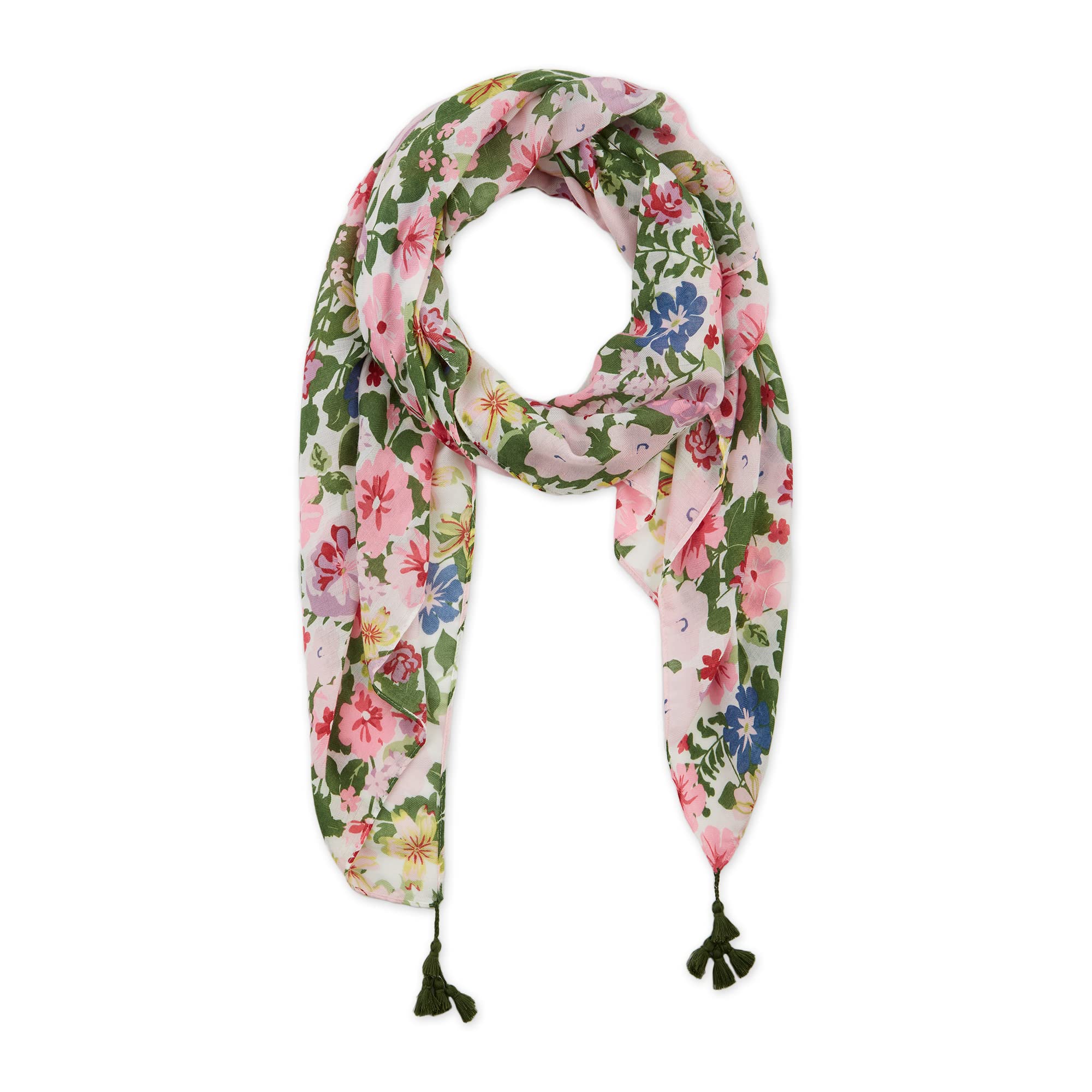 SPRING GARDEN SCARF - GREEN