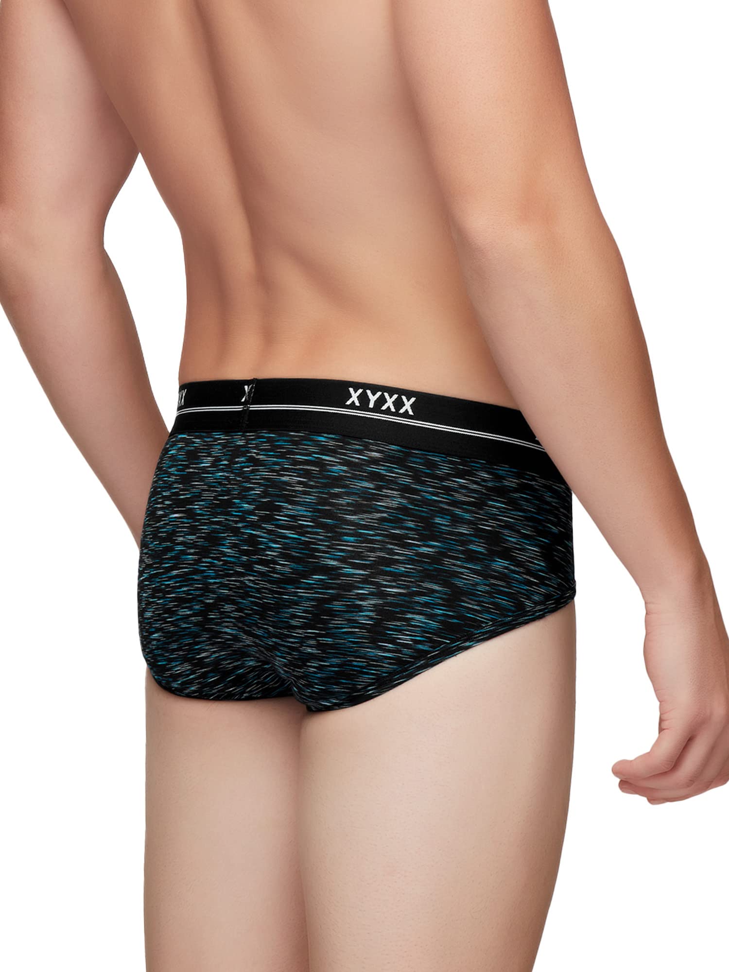 XYXX Mens Underwear Artisto IntelliSoft Antimicrobial Micro Modal Brief Pack of 3 (Yellow & Blue ; Blue & White ; Teal & Black;