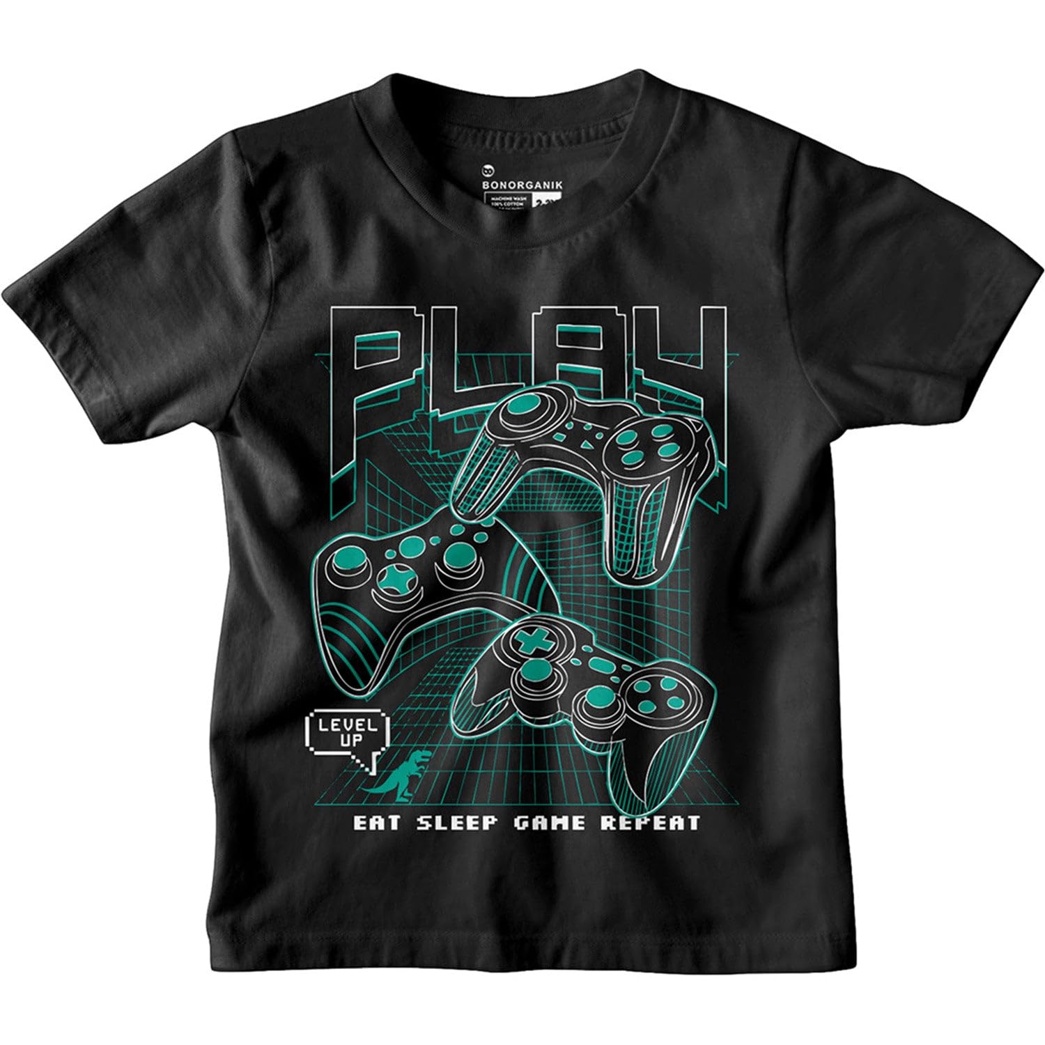 Bon Organik Boys Regular Fit T-Shirt (BON12209_Black