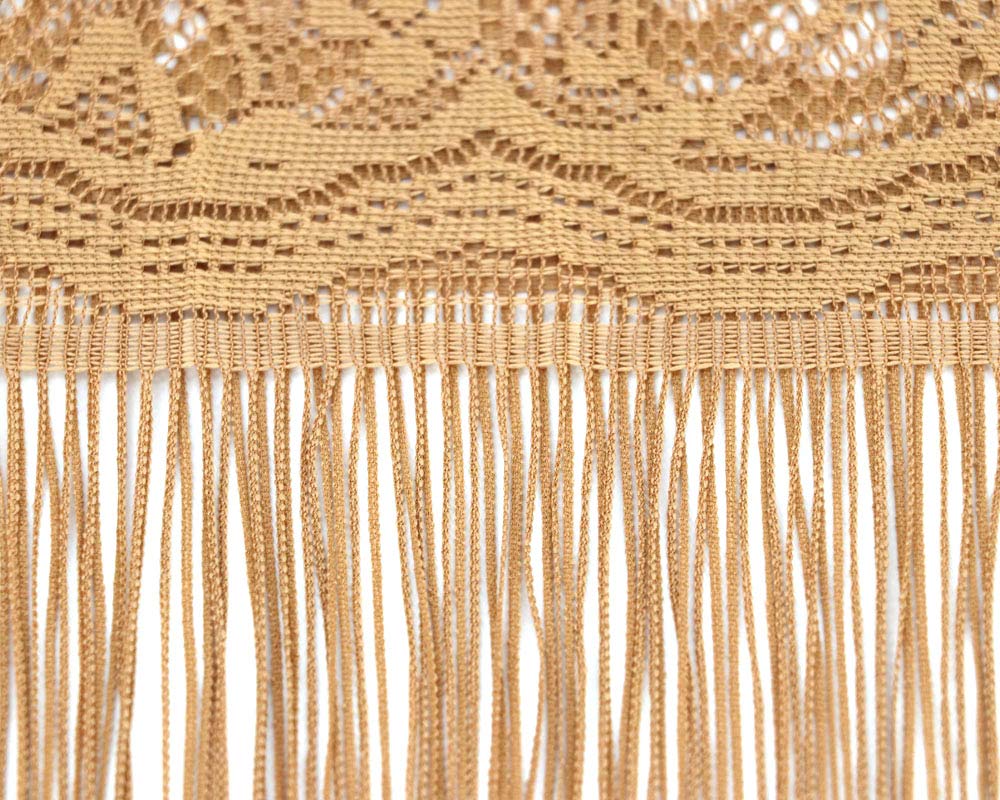 RIIQIICHY Women's Floral Lace Mesh Party Prom Wedding Shawl Scarf with Fringe