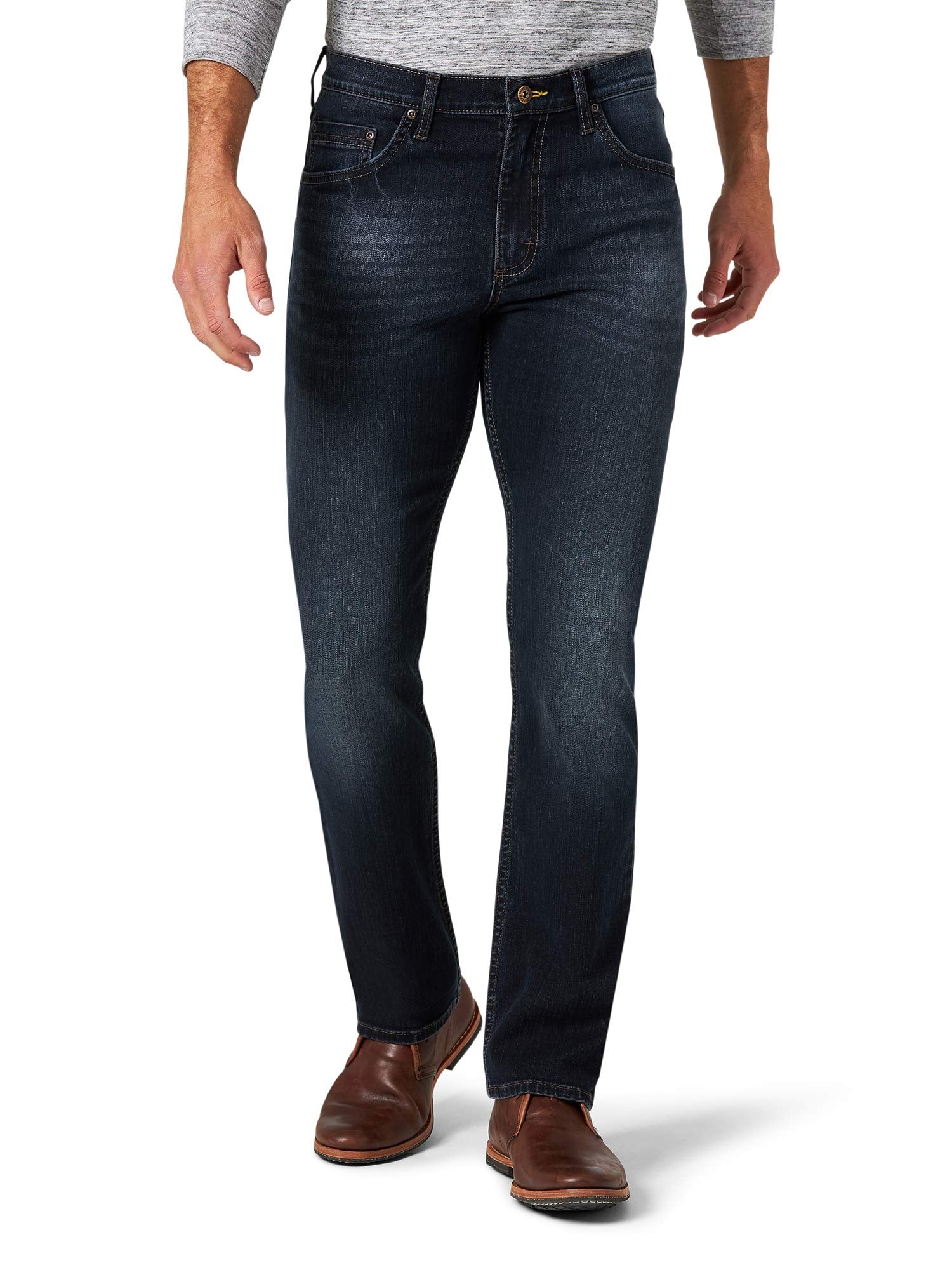 Wrangler Authentics Men's Slim Fit Straight Leg Jean, Raven, 32W x 34L