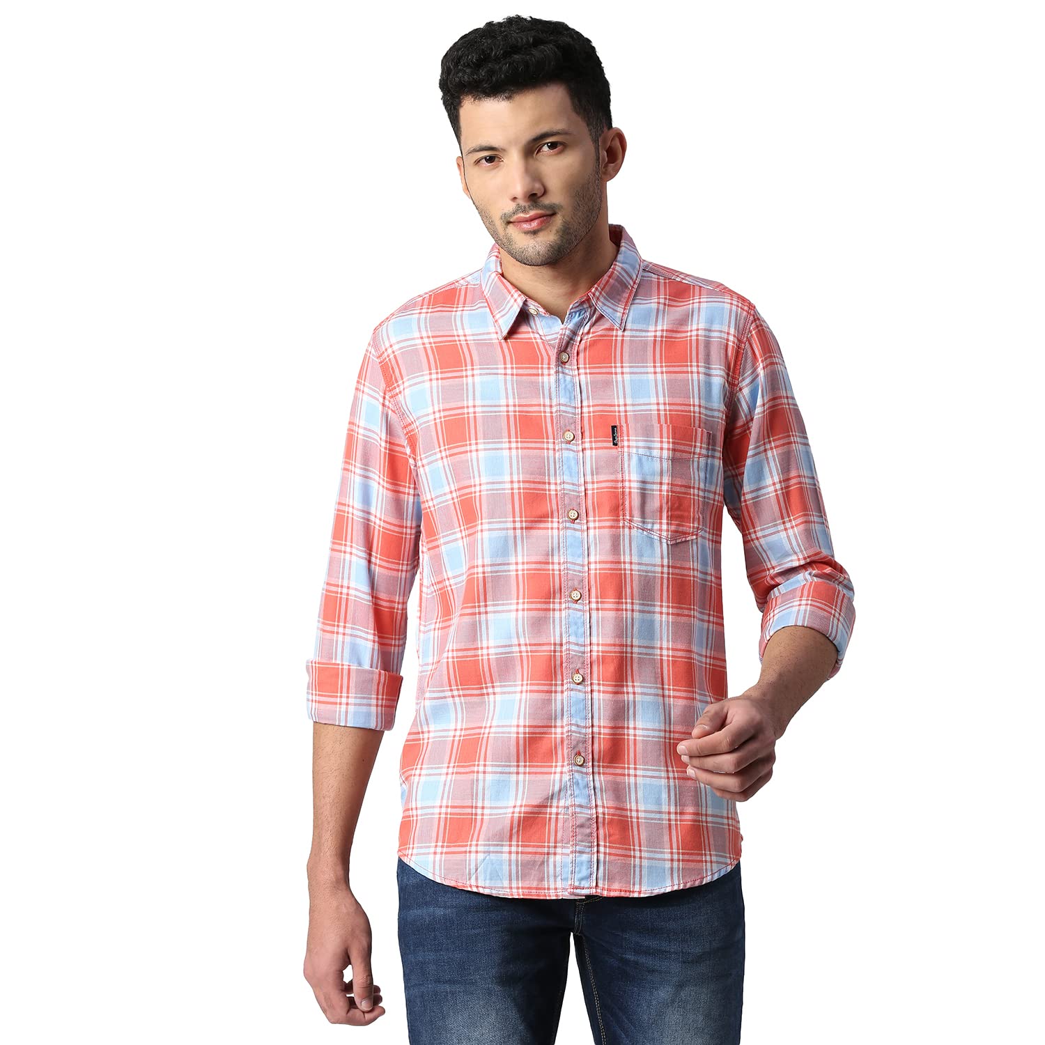 Pepe Jeans Lucas Sr Ls Yarn Dyed Checks, Red, M