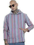 The Indian Garage Co Mens Relaxed Fit Striped Resort Wear Sweater