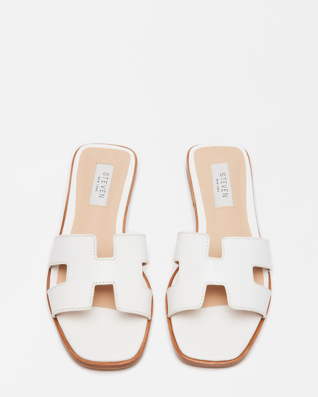 Steve Madden Women's Hadyn Sandal, White Leather, 7