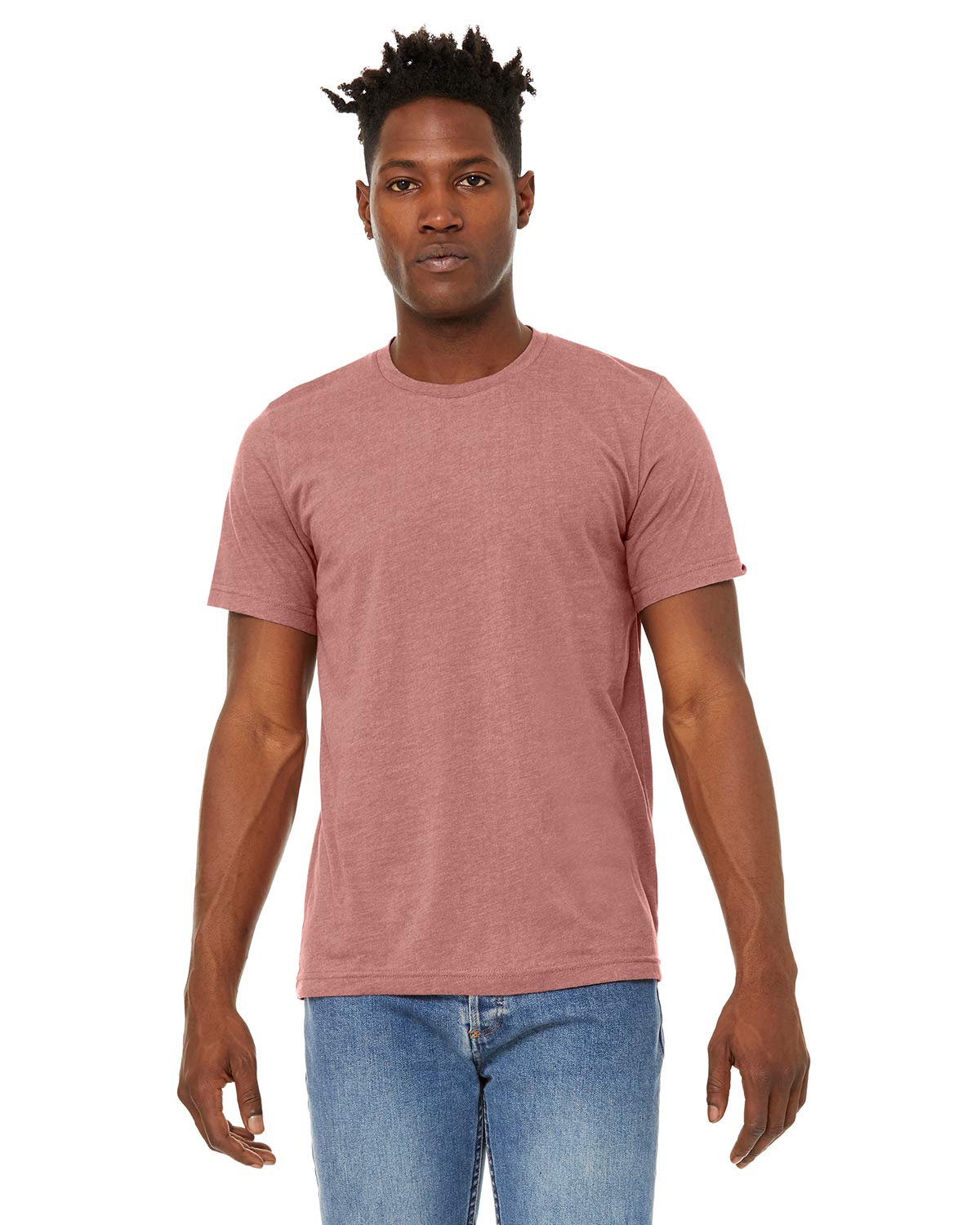 Unisex Sueded T-Shirt - HEATHER RED - XS(D0102H7KP1X)