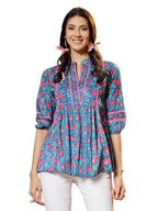 Stylum Womens Floral Printed Cotton Top