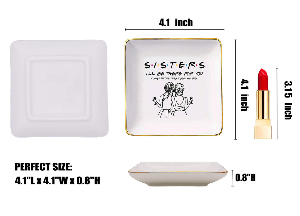 Mother's Day Gift-Jewelry Tray for Sister,Best Friends,Bestie,BFF Women Her-Friends TV Show Theme-Birthday Wedding Christmas Gra