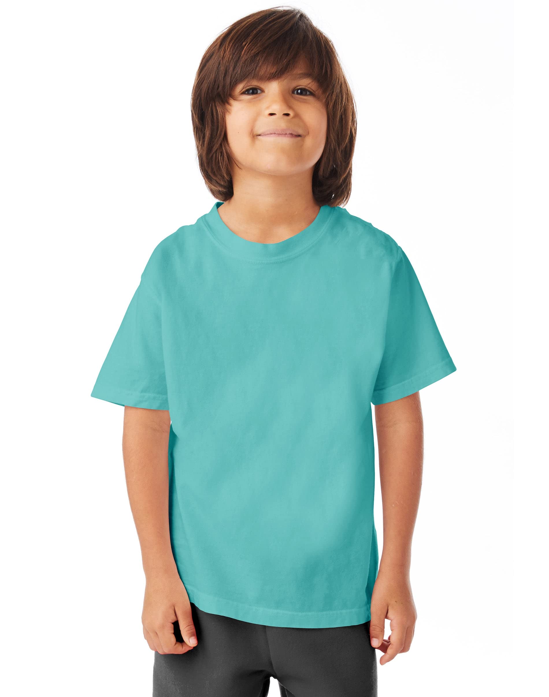 Youth garment-Dyed T-Shirt - BLAcK - XS(D0102H7DXQ8)