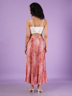 Kzully Crepe WomenS Skirts Maroon