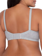 Fruit of the Loom Women's Smooth Cotton T-Shirt Bra-Ultra-Soft, Flexible, and Invisible Under Tees, Blushing Rose/White/Grey Hea