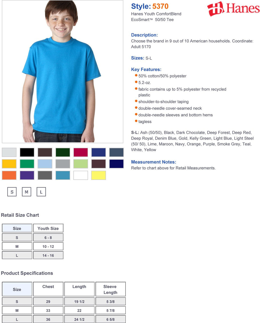 Youth Authentic-T T-Shirt - ASH - XS(D0102H7MHI2)