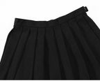 Girl's Flared Vintage Pleated High Waist Sexy Skirts(S,Black)