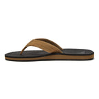Quiksilver Men's Carver Suede 3 Point Flip Flop Athletic Sandal, Brown/Black/Brown, 14