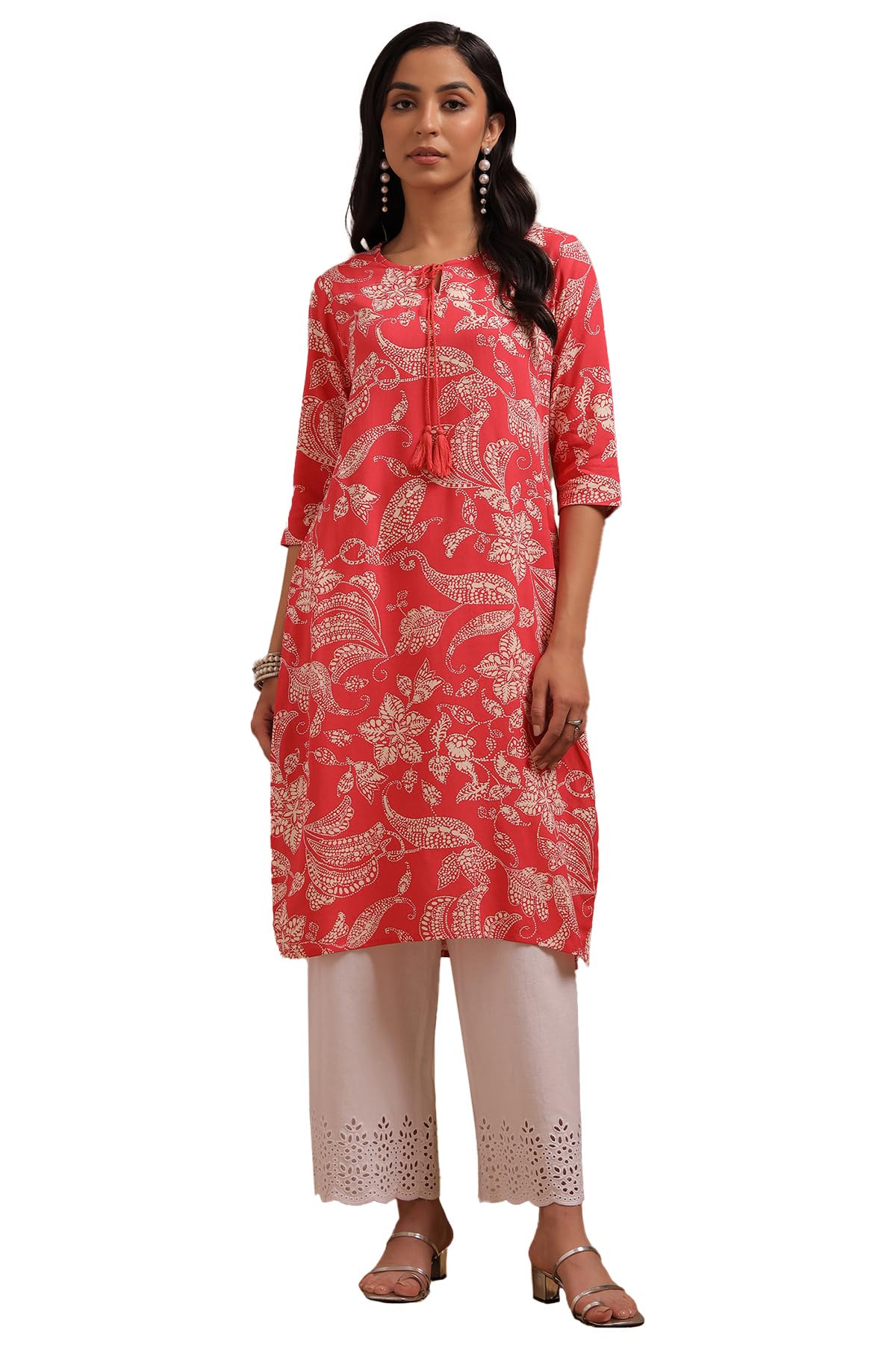 Soch Women Rayon Ethnic Motifs Kurta Sequins