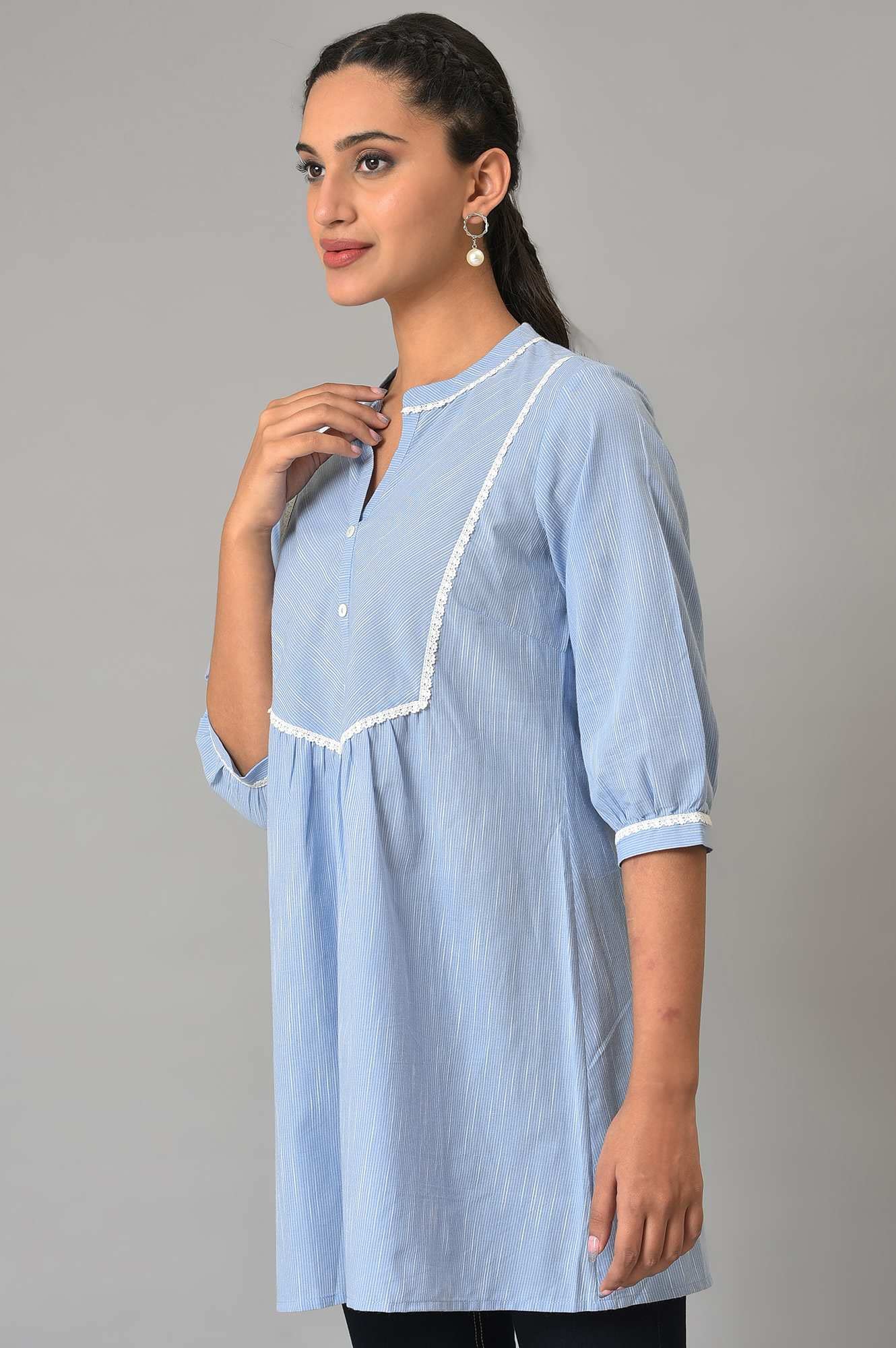 Aurelia Dyed Cotton Collar Neck Women'S Kurti