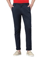 AVANOVA Mens Solid Linen Navy Blue Trousers Light Business Style Slightly Stretch Straight Leg Pants for Outdoor Casual Daily T