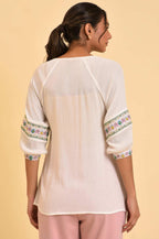 W for Woman Womens Regular Fit Top (23FEW31306-219913_Ecru