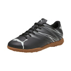 PUMA Attacanto Indoor Training Sneaker, Black-Silver Mist, 2.5 US Unisex Big Kid