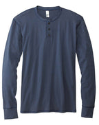 Mens Jersey Long-Sleeve Henley - WHITE - S(D0102H785F2)