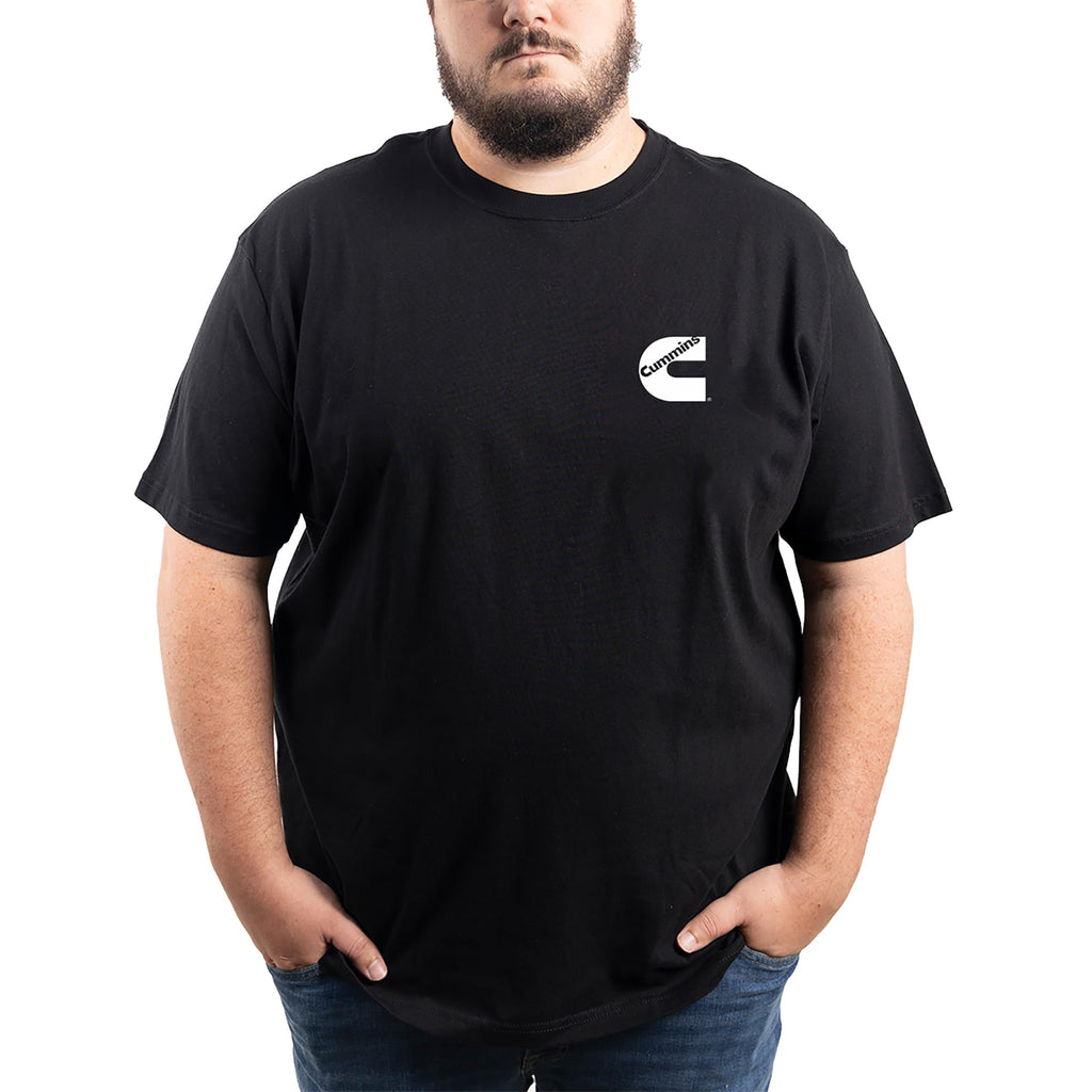 Cummins Unisex T-Shirt Short Sleeve Black Cotton Tagless Tee CMN4759 - Small