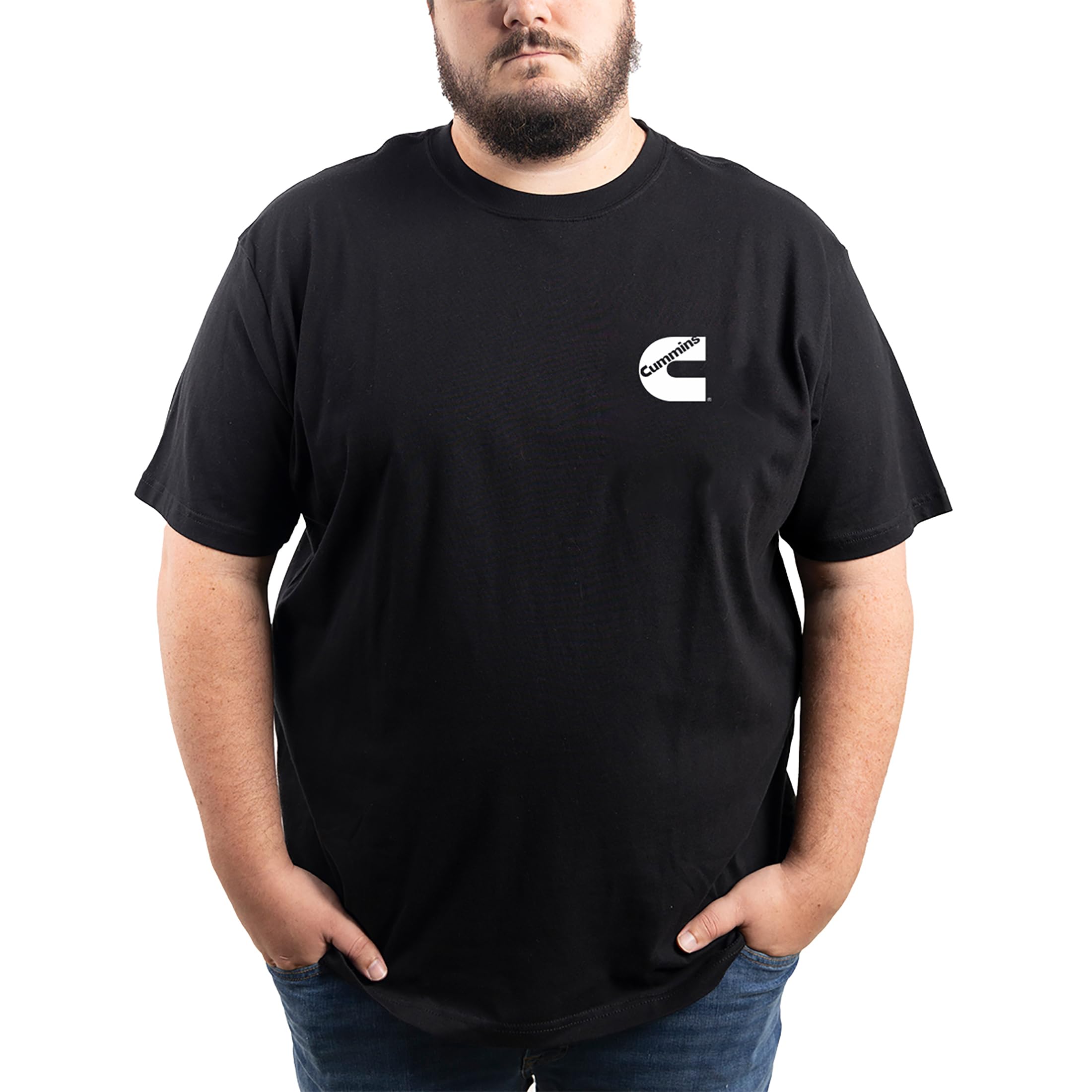 Cummins Unisex T-Shirt Short Sleeve Black Cotton Tagless Tee CMN4762 - XL