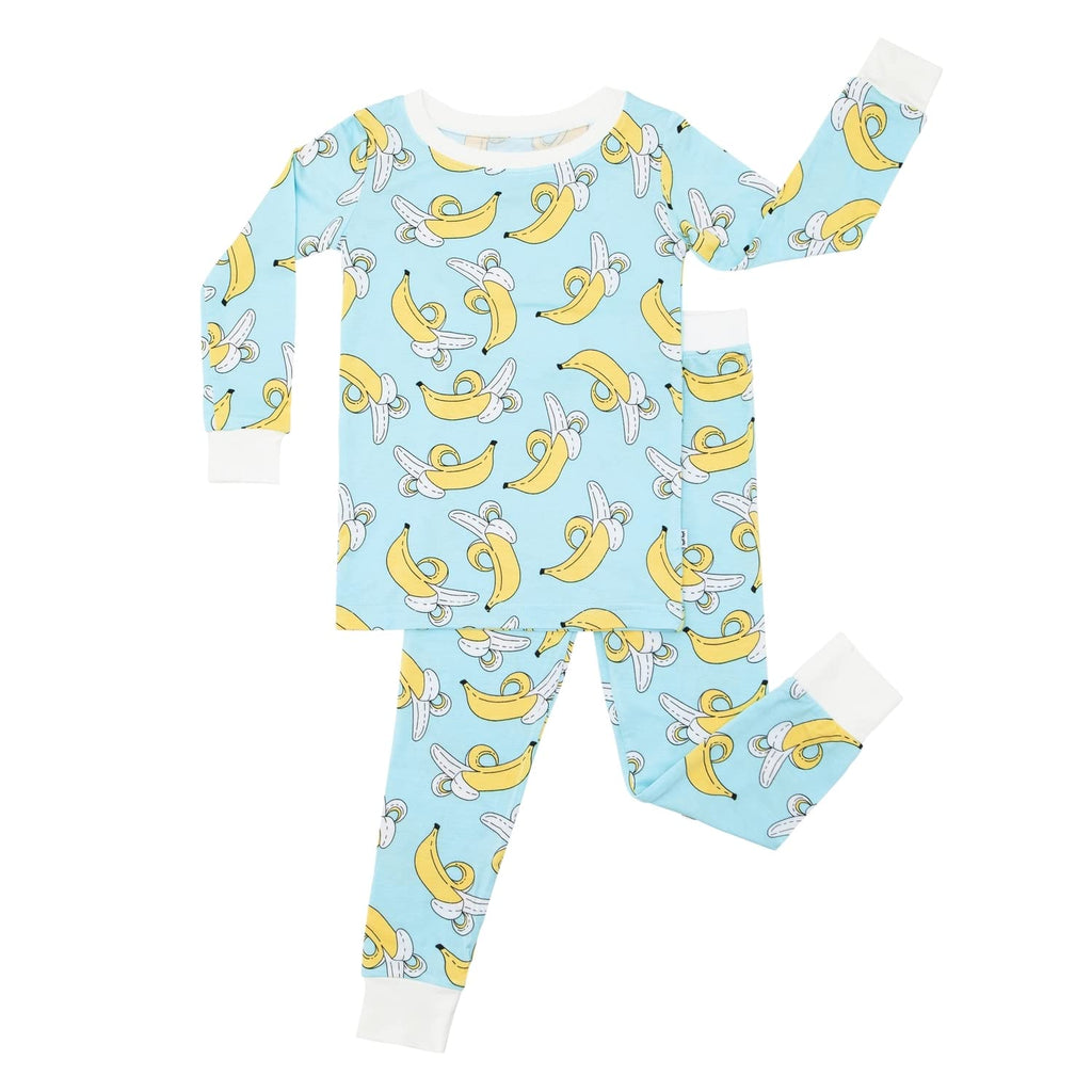 Little Sleepies Two-Piece Unisex Pajama Set, Bamboo Viscose PJs, Bananas, 4T