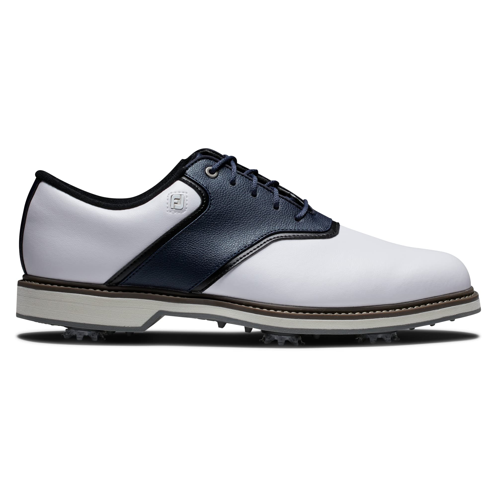 FootJoy Men's FJ Originals Golf Shoe, White/Navy, 9.5 Wide