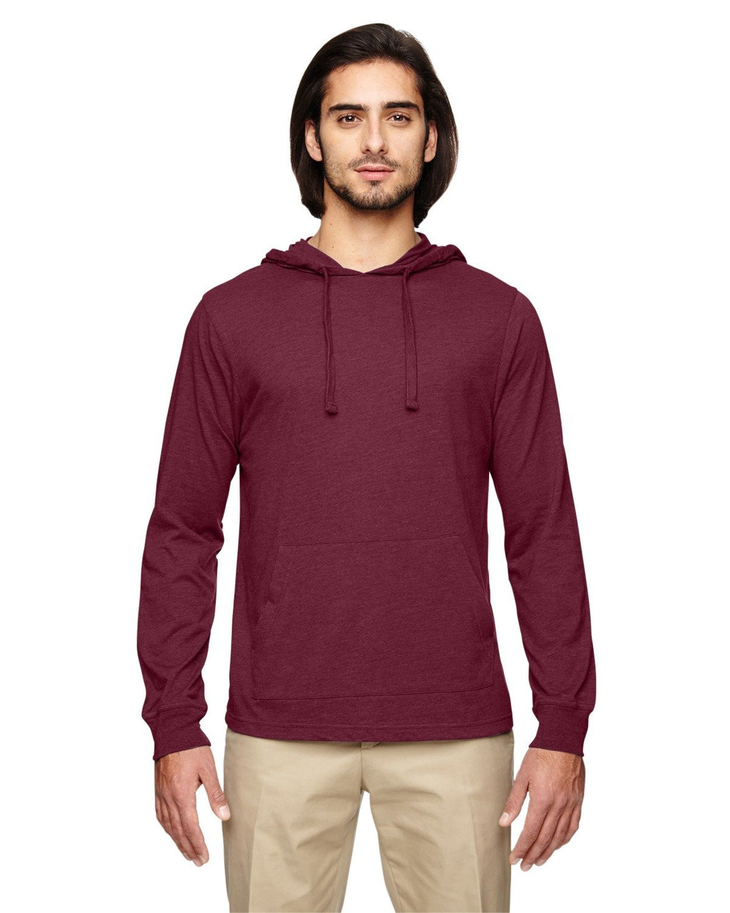 Unisex Blended Eco Jersey Pullover Hoodie - ASPARAgUS - XS(D0102H7ZLYJ)