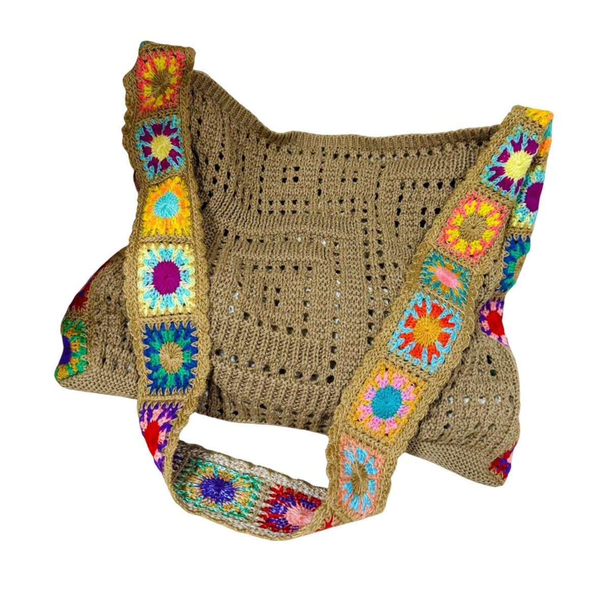 Enakshi Crochet Tote Bag Pouch Knitted Women Shoulder Bag For Outdoor Party Birthday Khaki|Clothing, Shoes & Accessories | Women