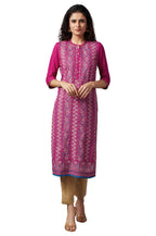 Aurelia Women'S Viscose Floral Regular Kurta (22Fea13193-505223_Pink_M)