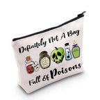 TSOTMO Evil Gift Queen Witchy Gift Poison Zipper Makeup Pouch Witch Poison Gift Poison Villains Inspired Gift Halloween Party Gi