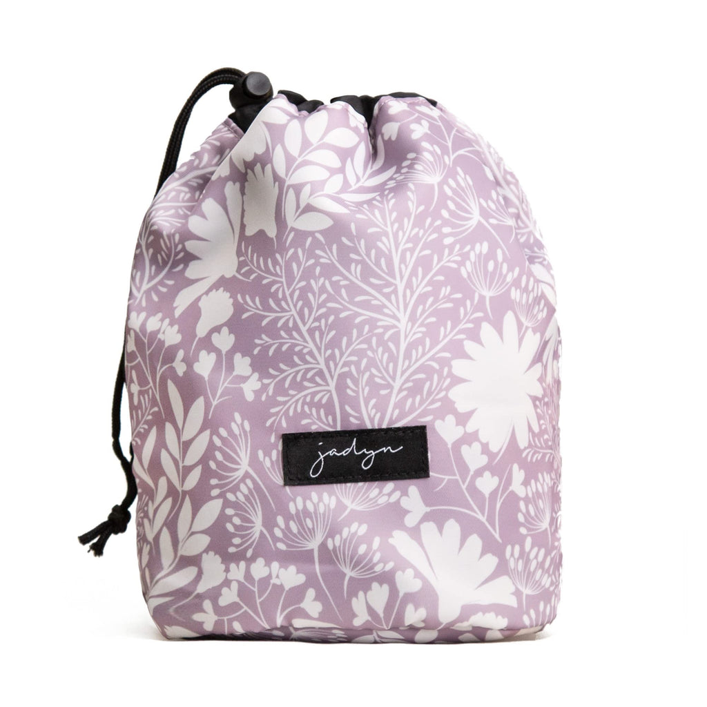 Jadyn Cinch Top Compact Travel Makeup Bag and Cosmetic Organizer for Women (Dusty Lavender)