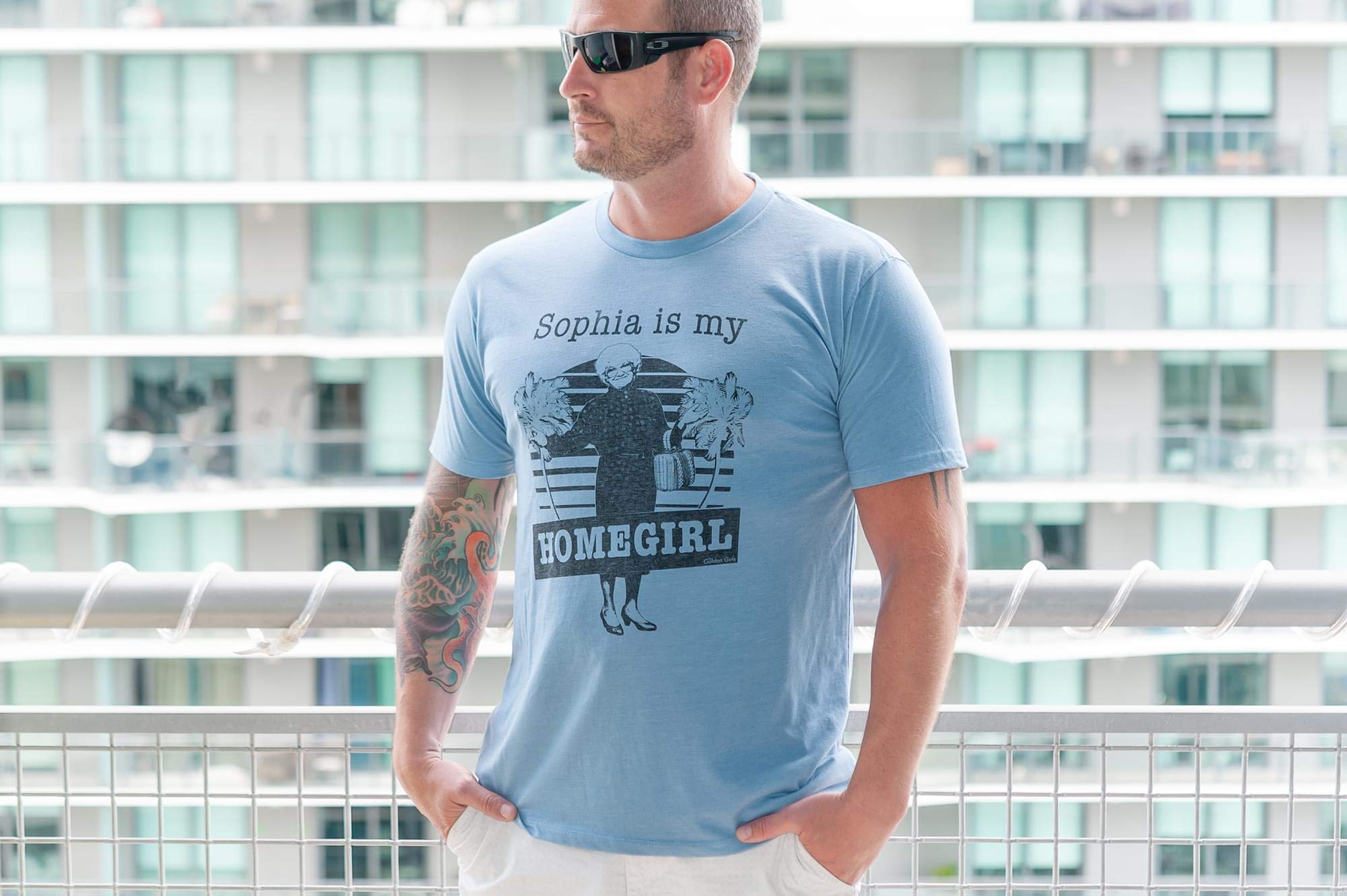 The Golden Girls 'Sophia Is My Homegirl' Men's T-Shirt Light Blue | XX-Large