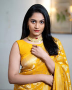 Flosive Womens Present Banarasi Soft Lichi Silk Saree Beautiful Jacquard Rich Pallu Design Work Zari Woven Kanjivaram Silk Styl