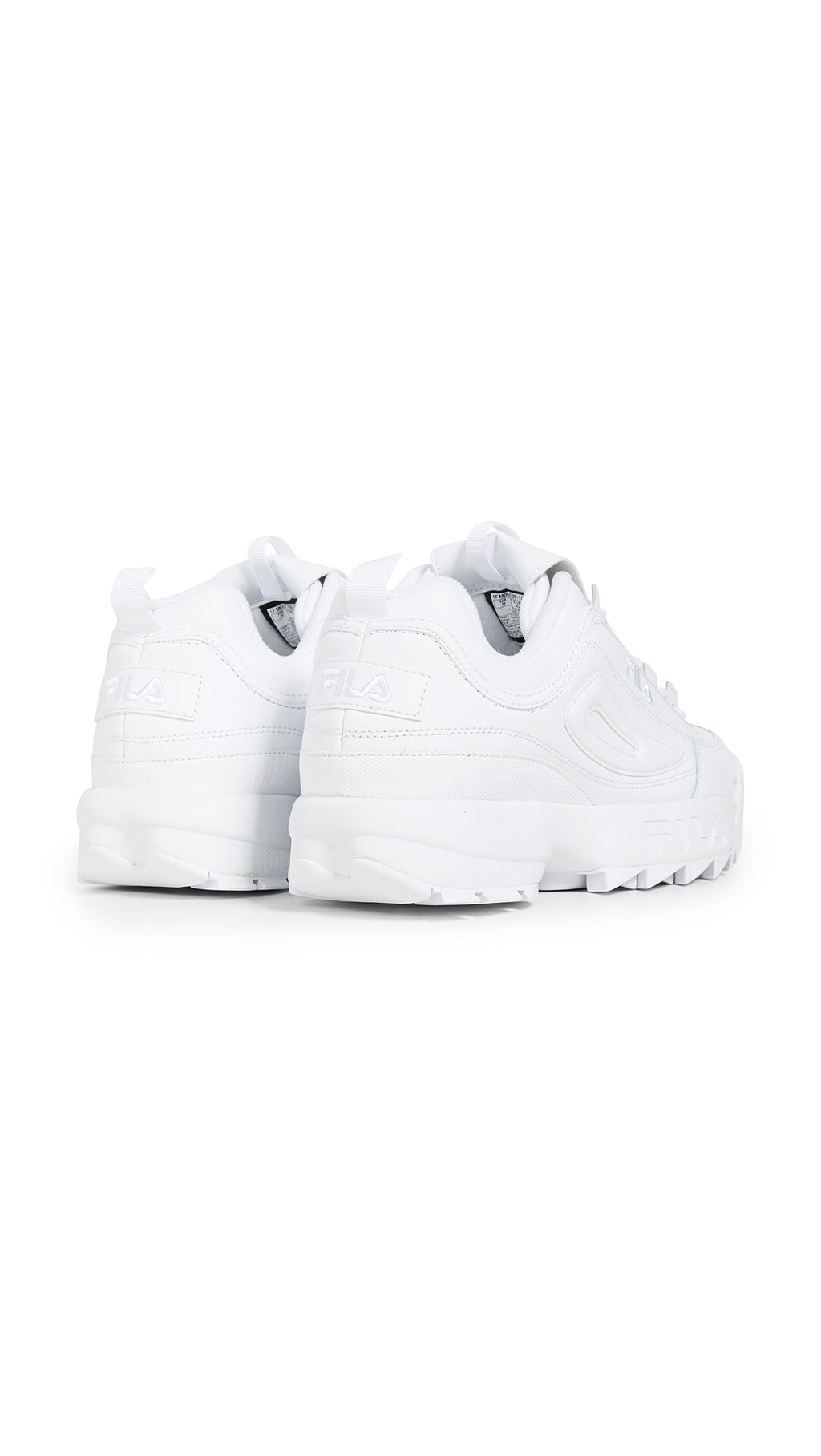 Fila Men's Strada Disruptor fashion sneakers, White/White/White, 9 US