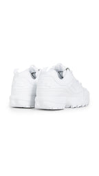 Fila Men's Strada Disruptor fashion sneakers, White/White/White, 9 US