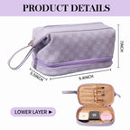 Abiudeng Large Makeup Bag,Waterproof Cosmetic Bag,Make up Travel Bag Essentials,Cute Travel Toiletry Bag for Women Makeup Bag Or
