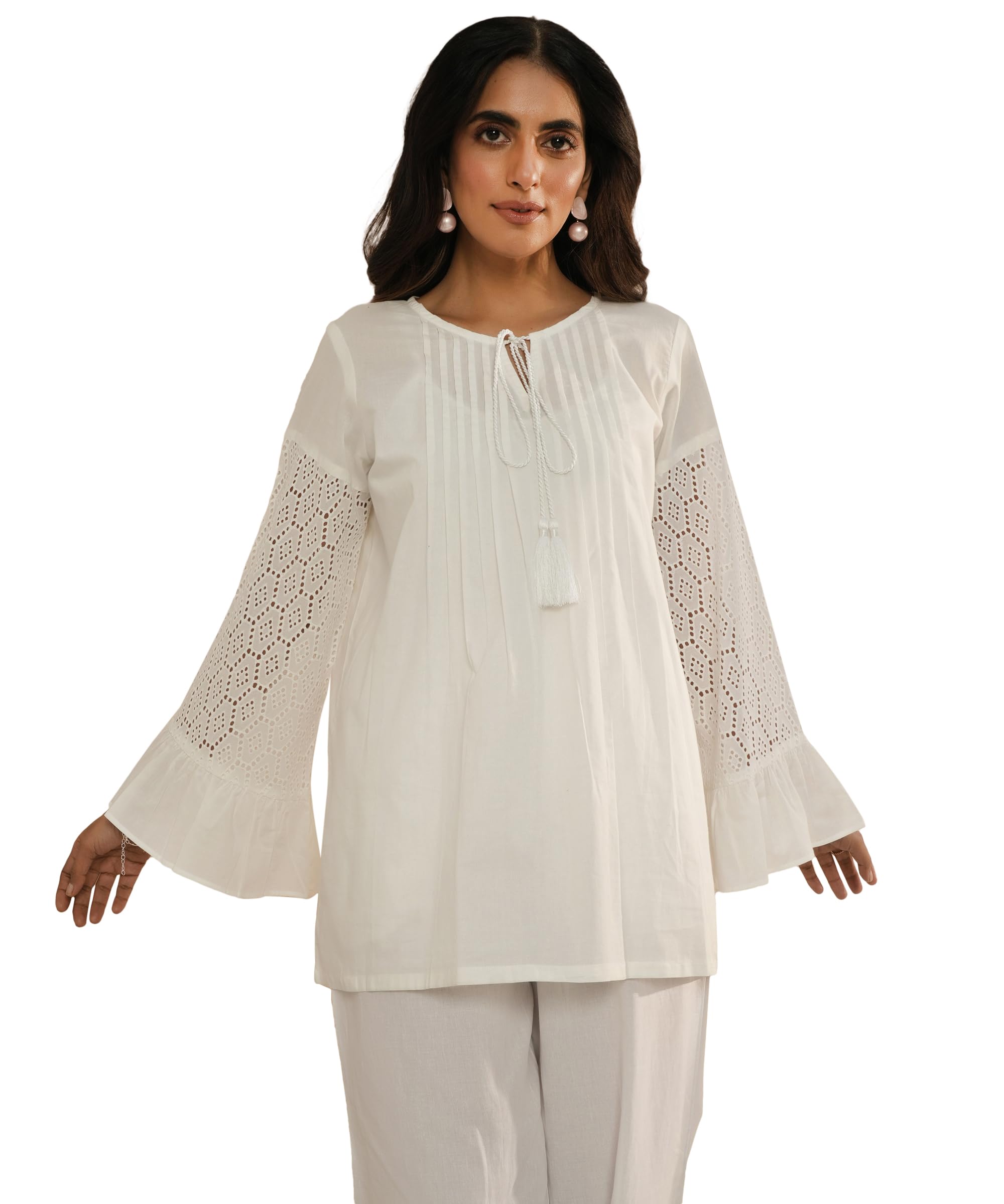 Libas Womens Solid Cotton Straight Kurti For Women