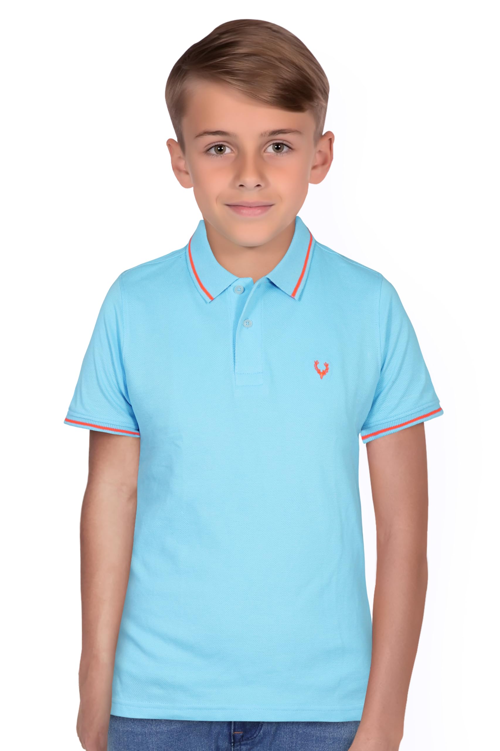 Allen Solly Boys Regular Fit Solid Half Sleeve Short Sleeve Polo Shirt