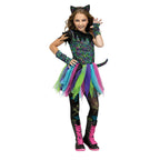 Wild Cat Rainbow Animal Child Halloween Costume, Black / Blue / Pink, Medium