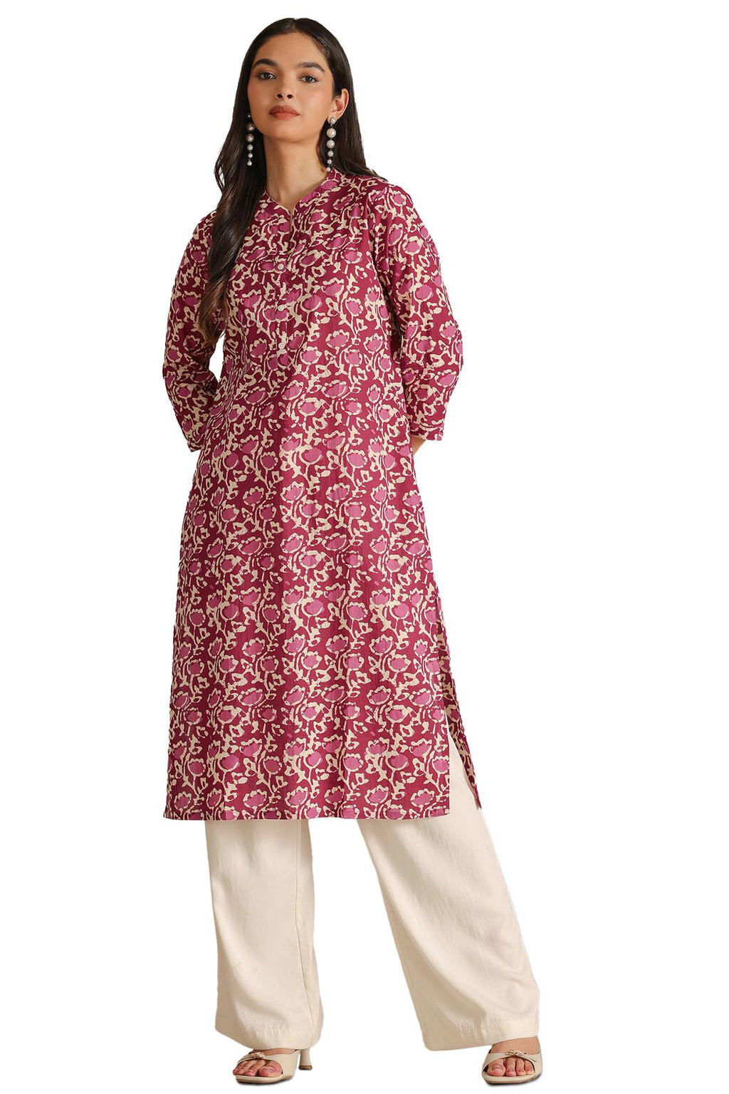 Soch Women Pure Cotton Floral Print Kurta