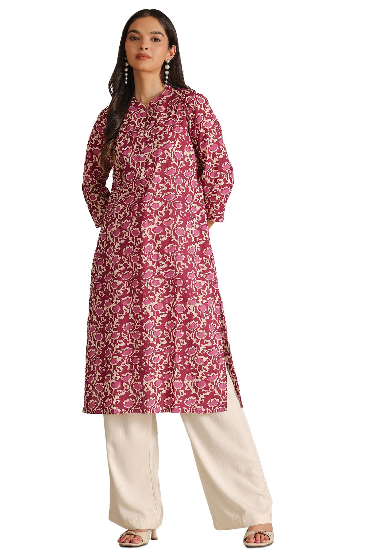 Soch Women Pure Cotton Floral Print Kurta