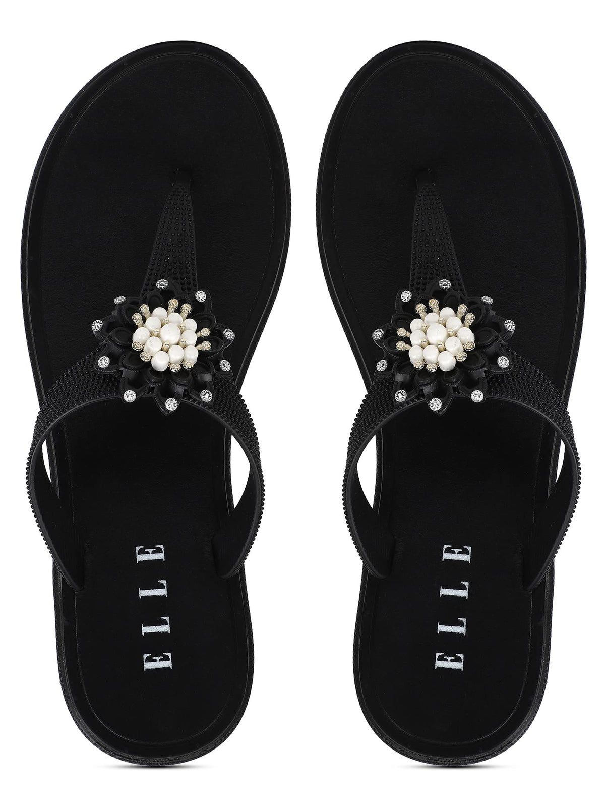 ELLE Womens Black FlipFlops 3
