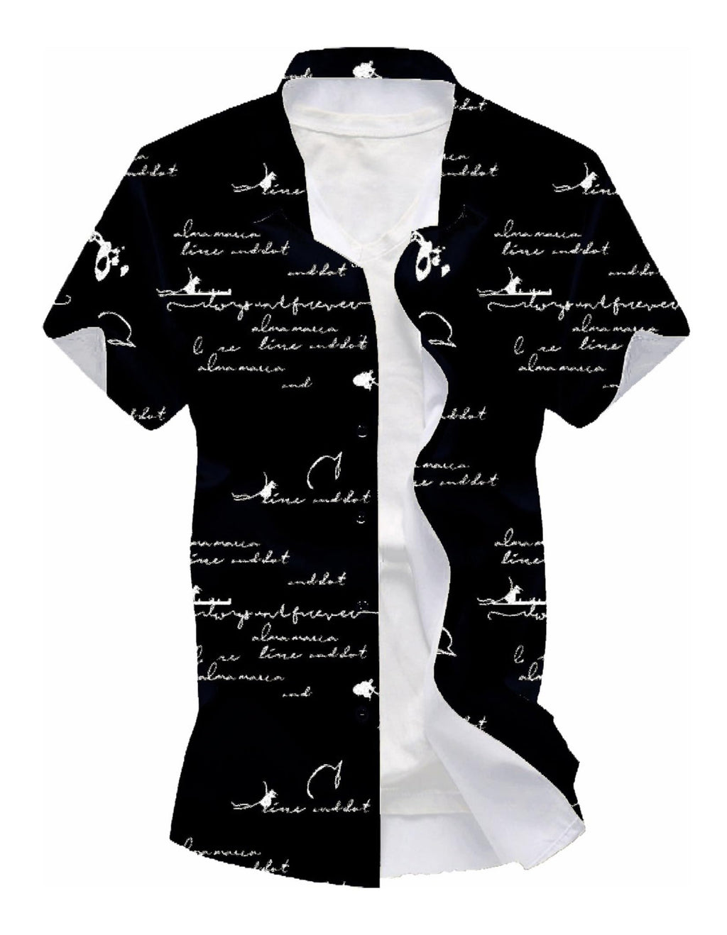 Kadiyu Half Sleeve Casual Printed Shirts For Men Regular Fit Printed Spread Collar Casual Shirt Lycra Fabric With Combo Shirt (P