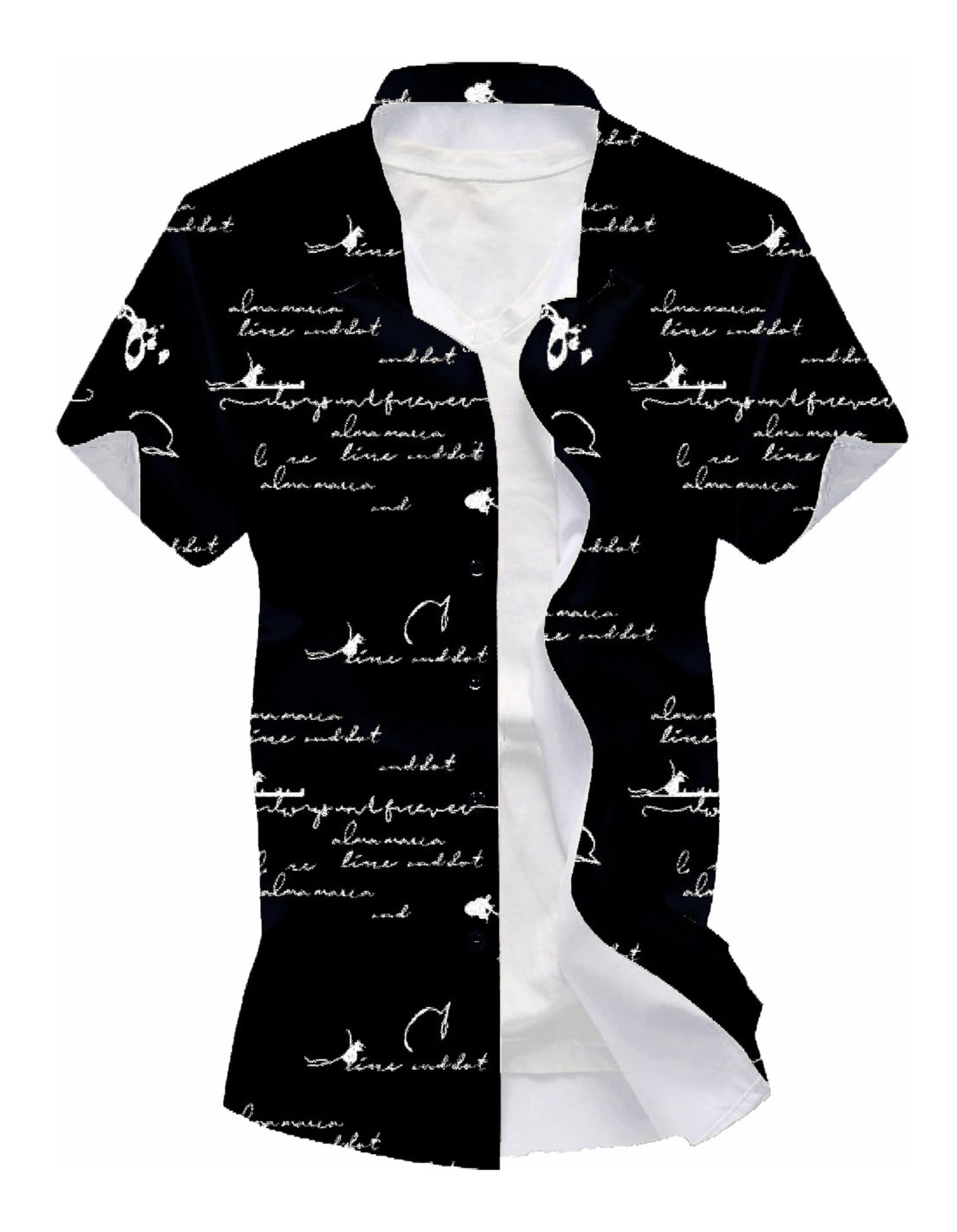 Kadiyu Half Sleeve Casual Printed Shirts For Men Regular Fit Printed Spread Collar Casual Shirt Lycra Fabric With Combo Shirt (P