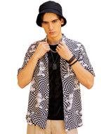 Bewakoof Official Universal Merchandise Mens AOP Oversized Fit Shirt_586209_White_2XL