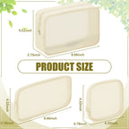 Weewooday 4 Pcs Mesh Makeup Bag Mesh Cosmetic Bag Travel Toiletry Bag Pouch with Zipper Mini Portable Makeup Cosmetic Travel Toi