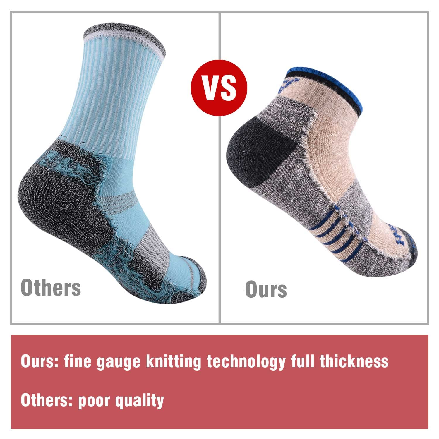 Men's Hiking Walking Socks, FEIDEER 5 pack Outdoor Recreation Wicking Cushioned Quarter Low Cut Ankle Socks for Men (5MSS20205-L